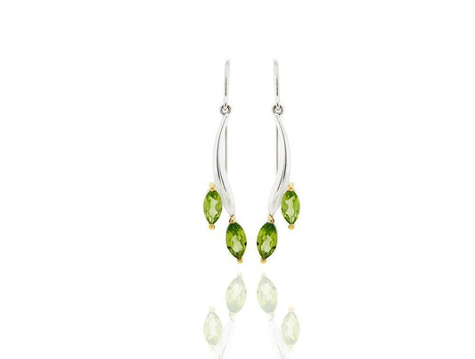E7817 FLORAL GEMSTONE EARRING