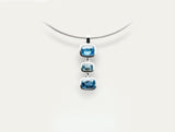 P5765  BLUE & SKY BLUE TOPAZ Pendant - Charizzma Jewelry