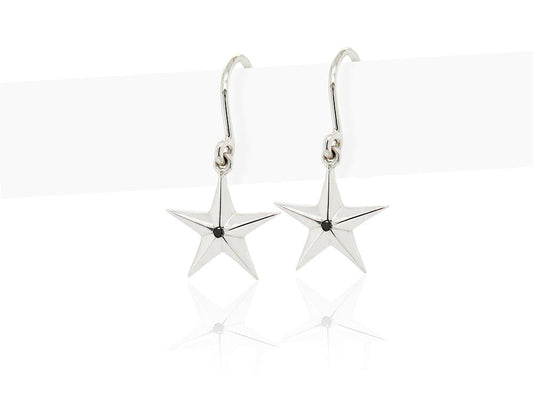 Black Diamond and Diamond earrings in sterling silver by Joryel Vera, style E8674