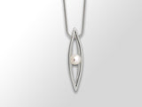 P4254 FRESHWATER 7mm Pearl in a CAGE Pendant - Charizzma Jewelry