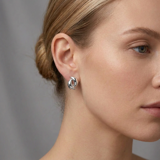 Modern Earrings in 925 Sterling Silver
