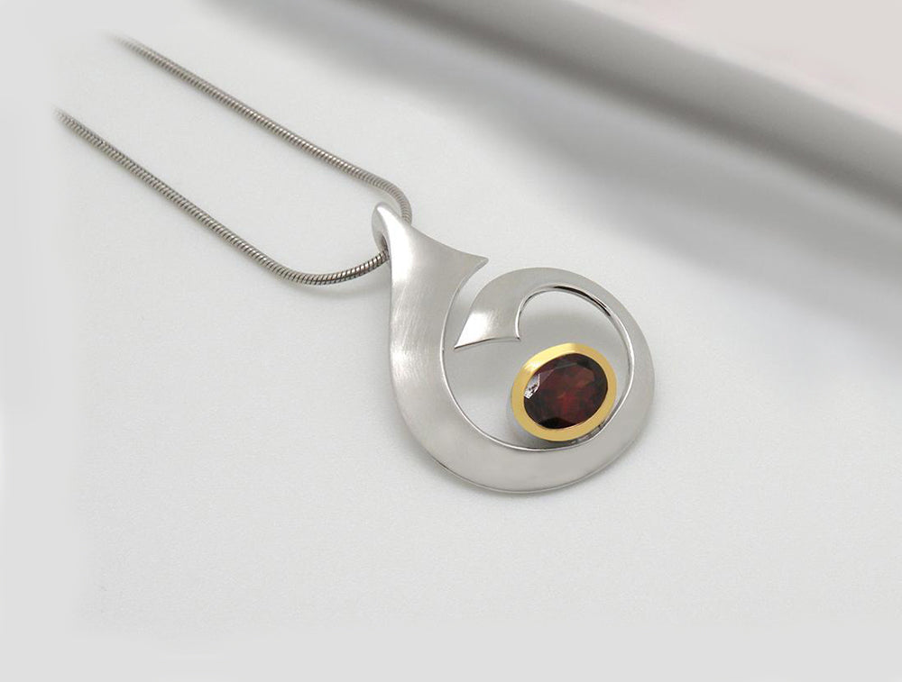 Amethyst and Blue Topaz pendant in sterling silver by Joryel Vera, style P7356 - view 4