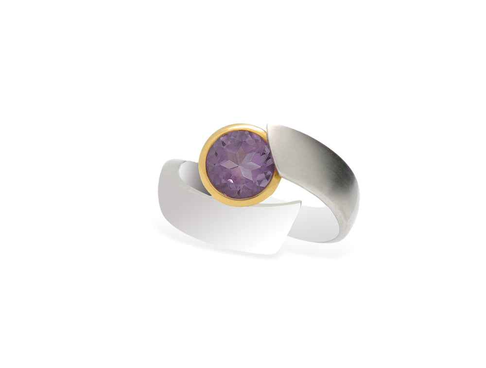 Brilliant Faceted Gemstone Ring R6980 - R6980 Amethyst - Ring