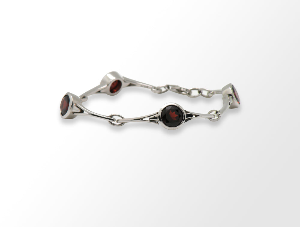 Amethyst and Blue Topaz bracelet in sterling silver by Joryel Vera, style B2388 - view 7