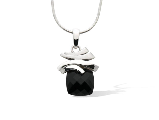 Black Onyx jewelry set in sterling silver - view 3