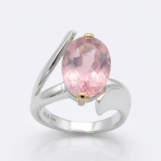 Amethyst and Blue Topaz ring in sterling silver by Joryel Vera, style R6492