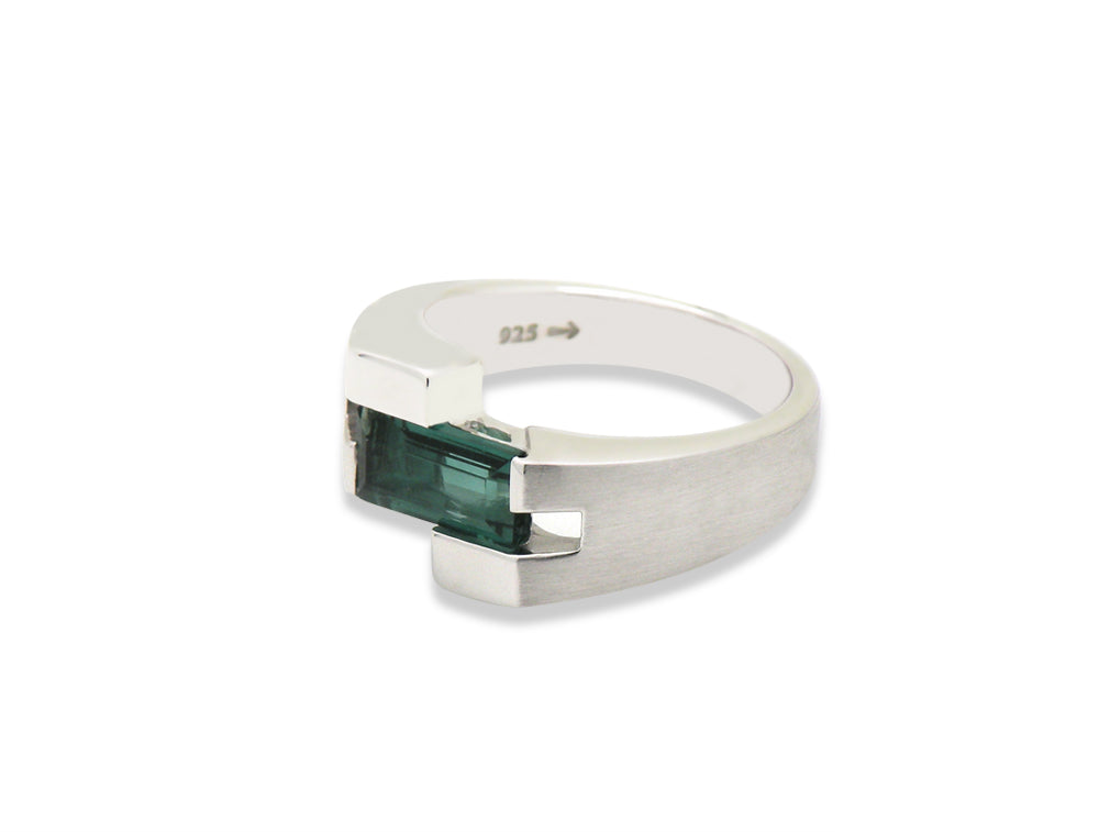Uni- Sex Gemstone Ring R6979 - R6979 Green Quartz - Ring