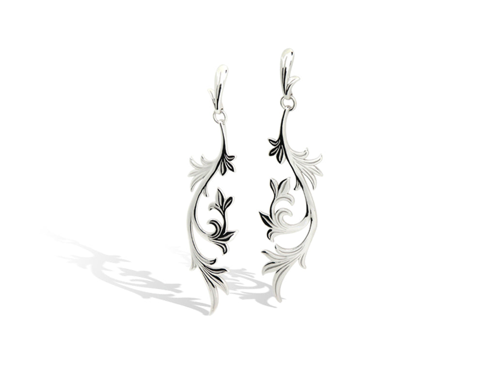 Sterling silver earrings, style E9348