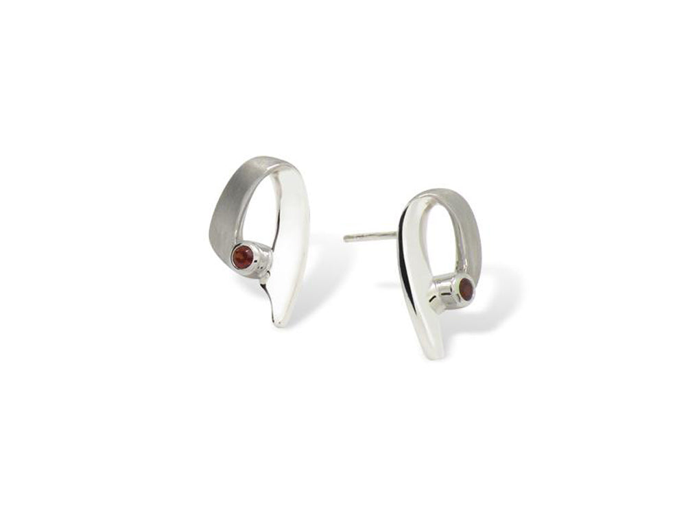 Garnet and Blue Topaz earrings in sterling silver by Joryel Vera, style E2689