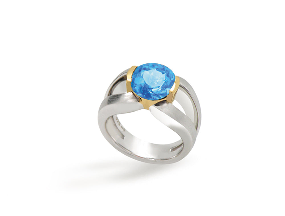 A Modern Classic Ring R5831 - R5831 Blue Topaz - Ring