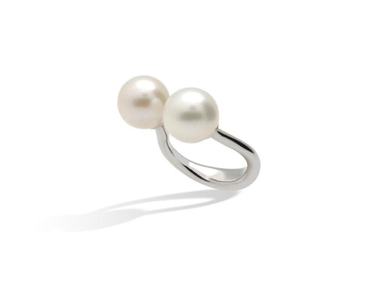Cultured Pearl ring in sterling silver, style R6506