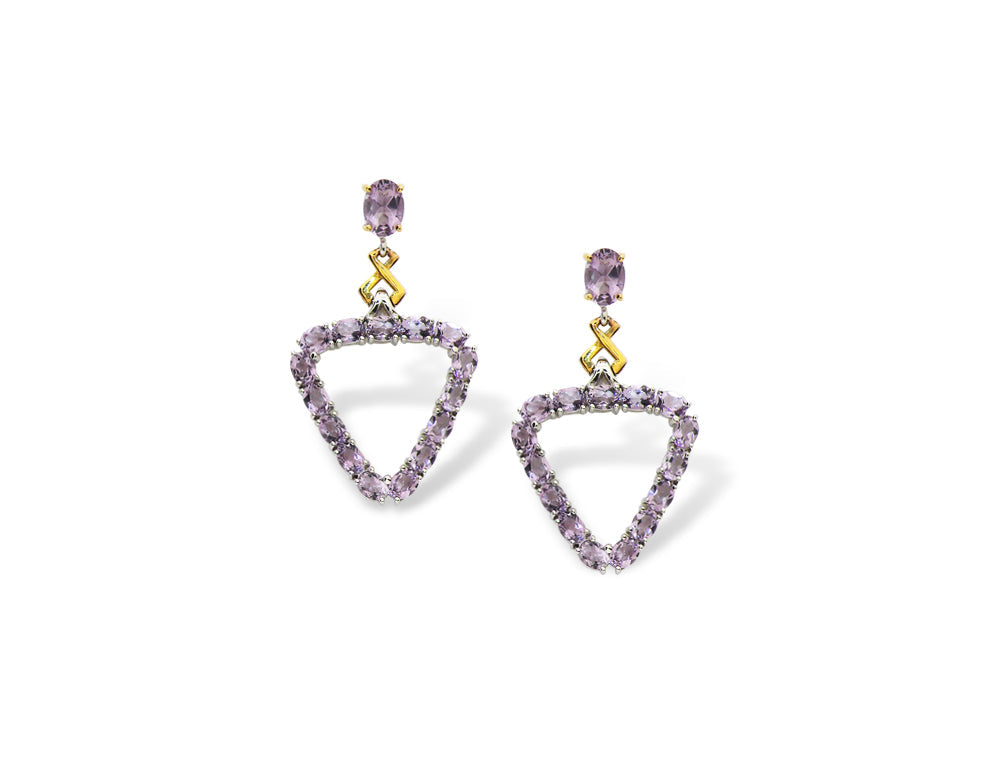 E8462 TRIANGLE GEMSTONE EARRING