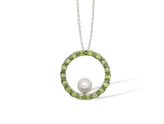 P7371 THE UNITY CIRCLE w/ PEARL PENDANT - view 3