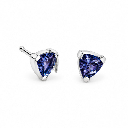 Blue Topaz and London Blue Topaz earrings in sterling silver by Joryel Vera, style E9288 - view 3