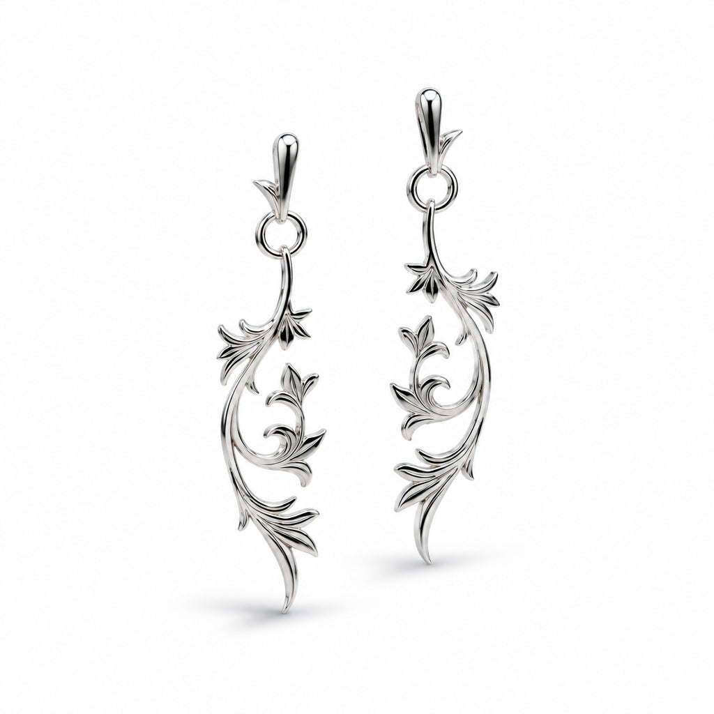 Sterling silver earrings, style E9347