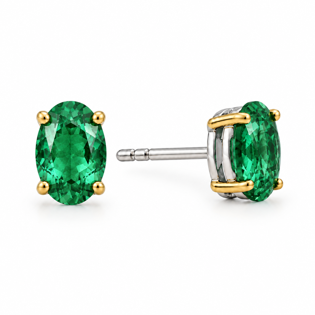 Oval Gemstone Post Earrings | E9281