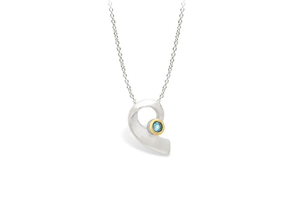 Amethyst and Blue Topaz pendant in sterling silver, style P1606 - view 5