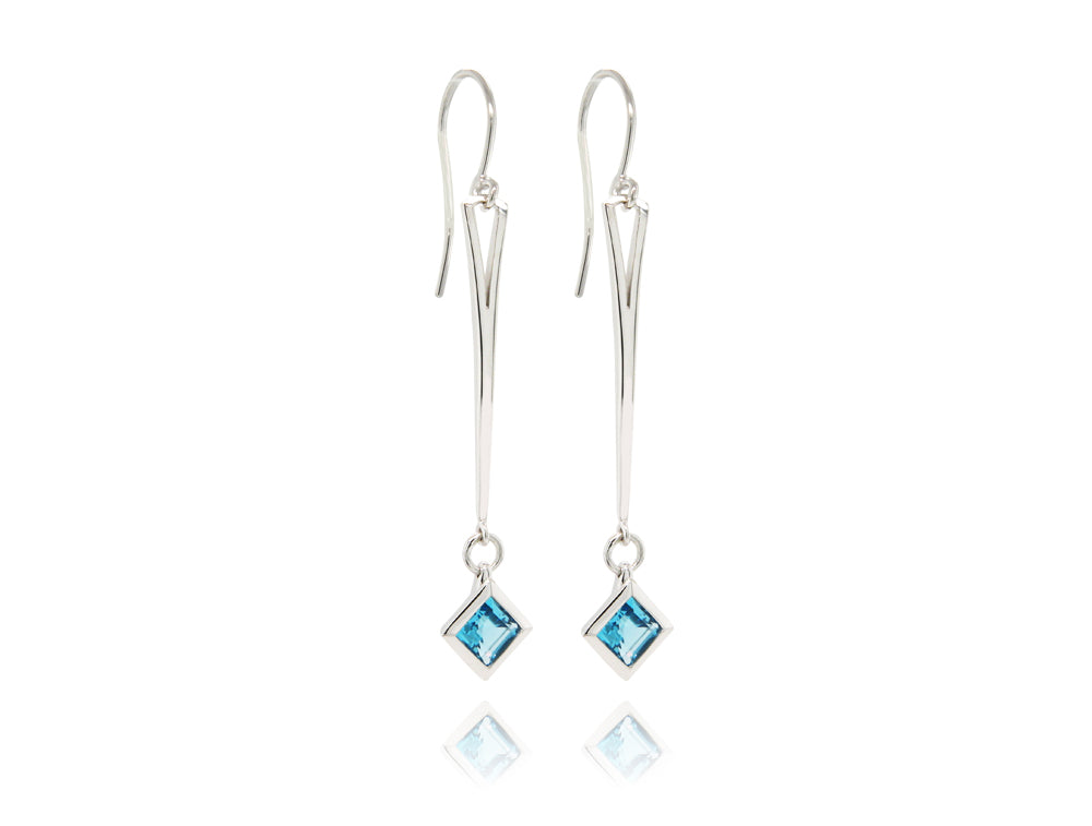 Gemstone Earring E9875 - E9875 Blue Topaz - Earring