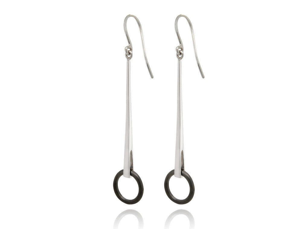 Sterling silver earrings, style E9860 - view 3