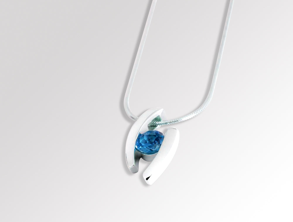 Gemstone Pendant P2691 - P2691 Blue Topaz - Pendant