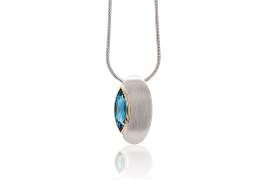 Modern Gemstone Pendant in 925 Sterling Silver | P5823