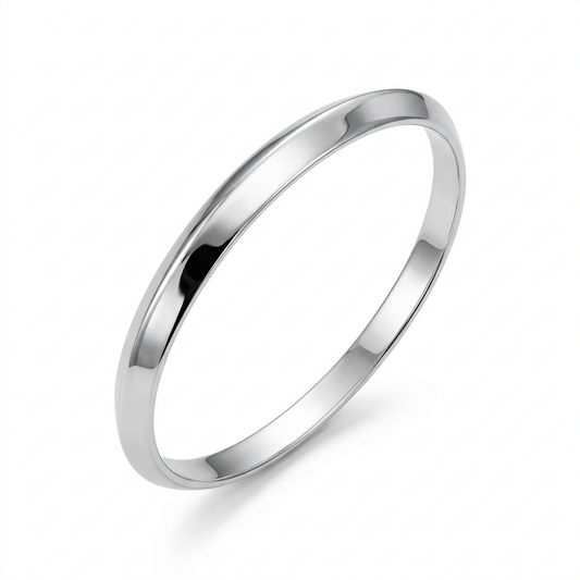 Rhodium Finish Bangle Bracelet in 925 Sterling Silver