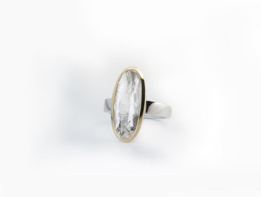 Rock Crystal ring in sterling silver, style R4972
