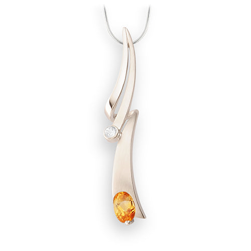 Amethyst and Blue Topaz pendant in sterling silver, style P6123 - view 5