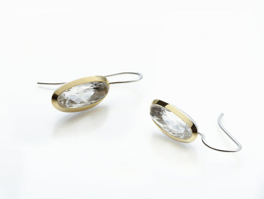 Rock Crystal earrings in sterling silver, style E5480
