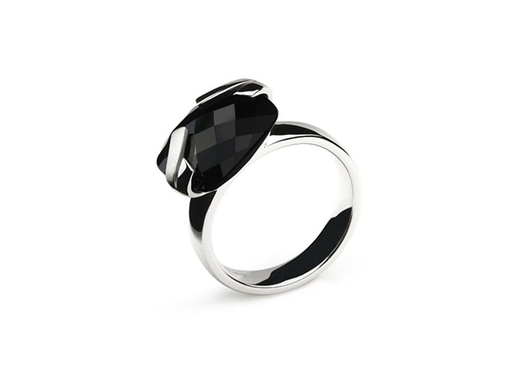 Black Onyx ring in sterling silver by Joryel Vera, style R4386 - view 2