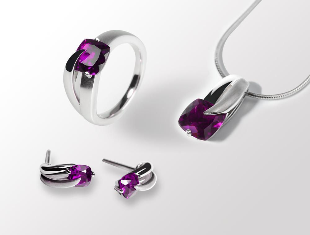 FACETED CUSHION CUT GEMSTONE SET - Charizzma Jewelry