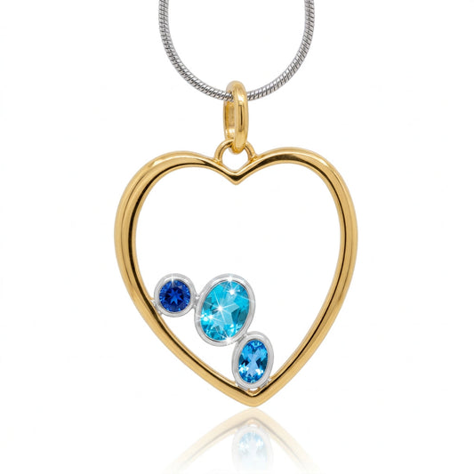 Blue Topaz, Sky Blue Topaz Pendant in 925 Sterling Silver | P2945