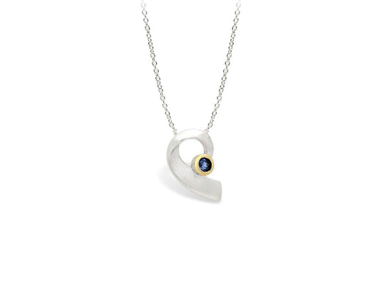 Amethyst and Blue Topaz pendant in sterling silver, style P1606 - view 2