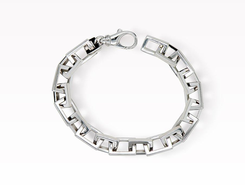 Rectangle Chain Link Bracelet B1328 - Bracelet