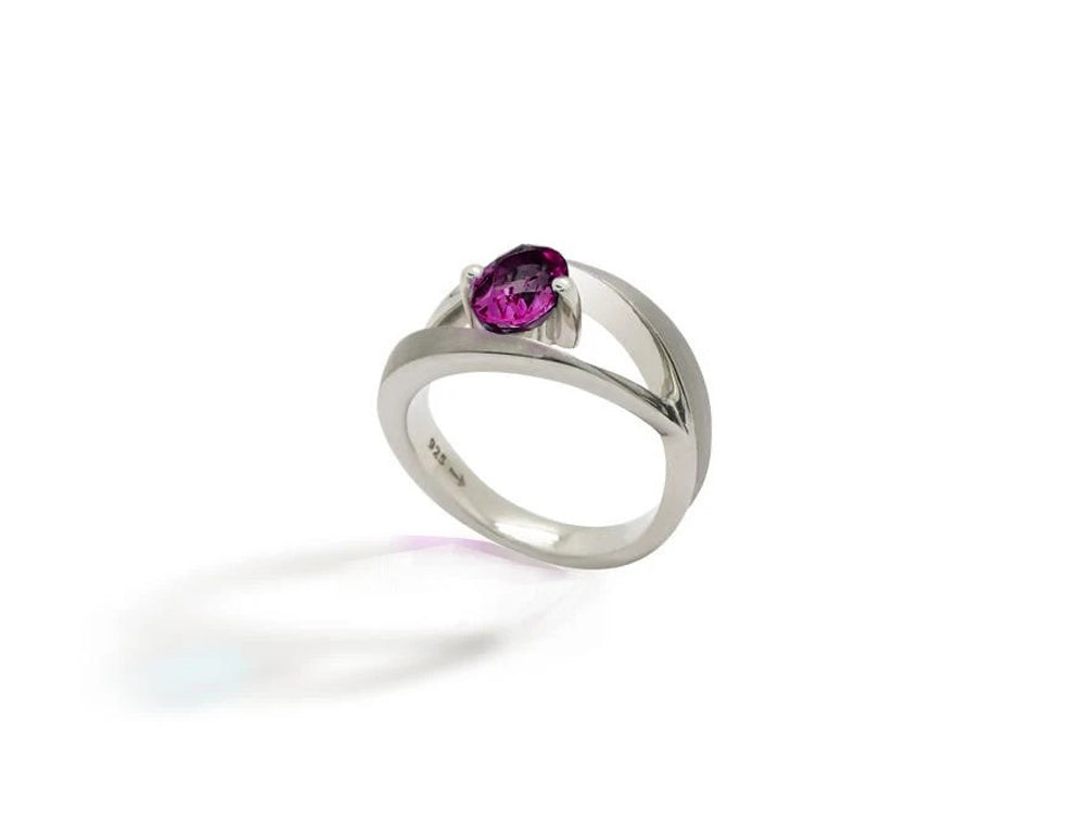 Oval Gemstone Ring R6986 - R6986 Amethyst - Ring