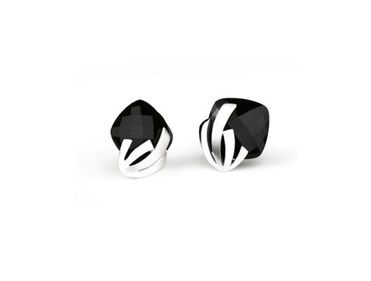 Black Onyx earrings in sterling silver by Joryel Vera, style E4931