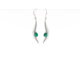 Fashioned Silver & Gemstone Earring E9307 - E9307 Green Quartz - Earring