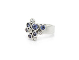 Bubbles Gemstone Ring R4511 - R4511 Tanzanite / White Topaz - Ring
