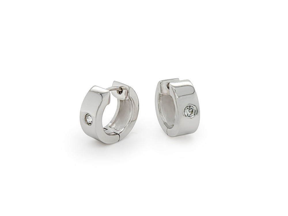 Amethyst and Blue Topaz earrings in sterling silver, style E2384 - view 3