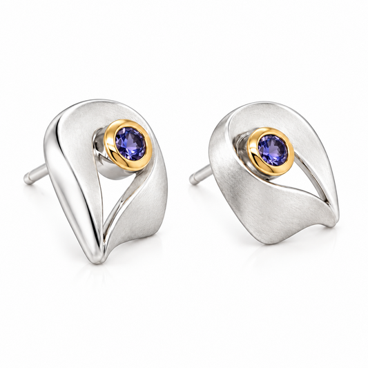 Artistic Heart Earrings in 925 Sterling Silver | E9296