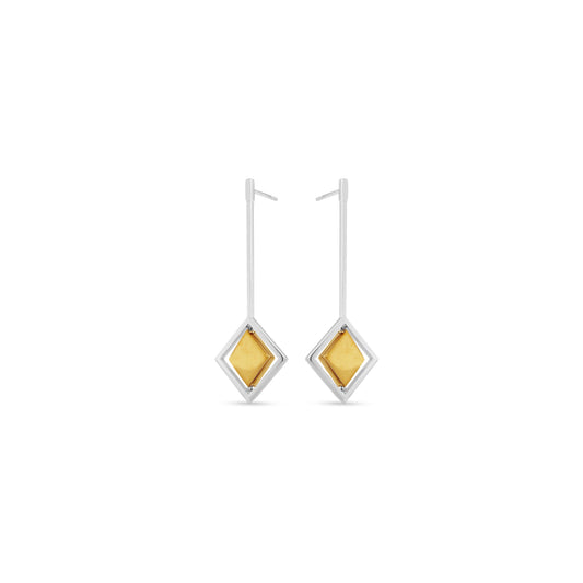 Silver and P. Gold Earring E18430