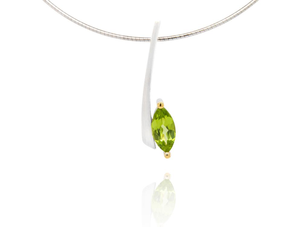 Amethyst and Garnet pendant in sterling silver, style P7592 - view 4