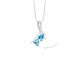 Contemporary Art Deco Pendant P7586 - P7586 Blue Topaz / Swiss Blue Topaz - Pendant