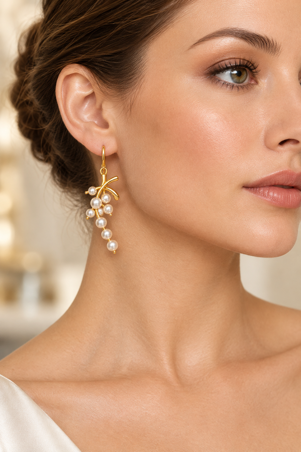 E3498 Fashion Pearl Earring - view 4