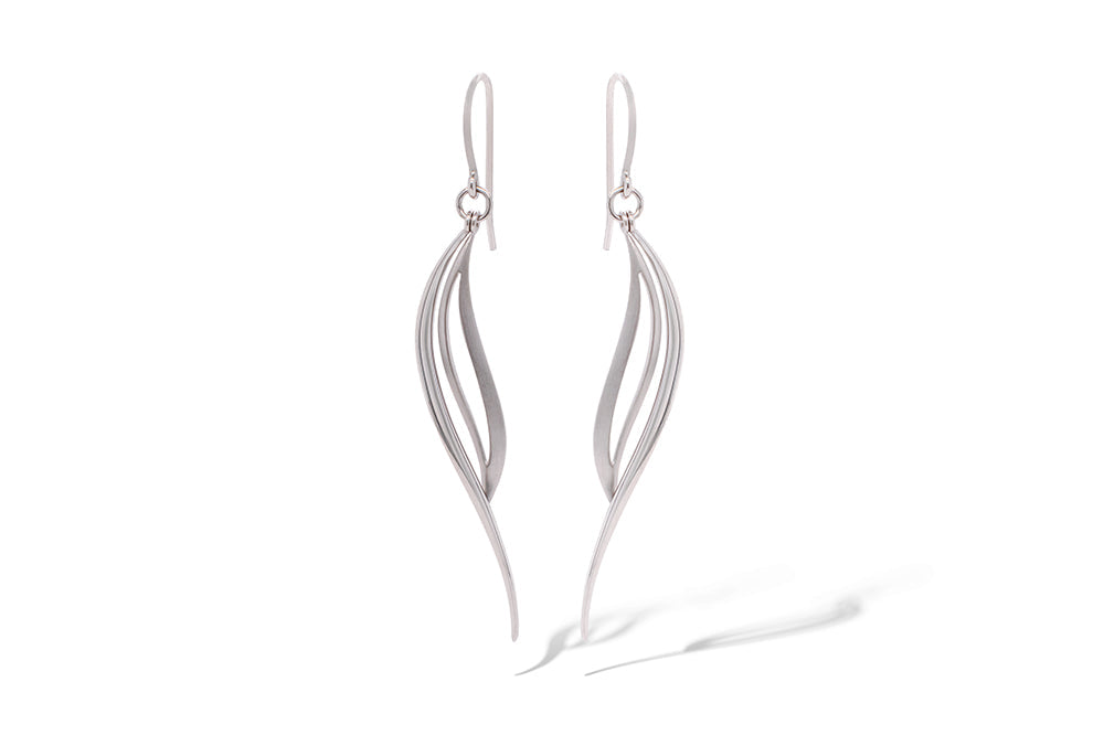 Two Tone Silver Earring E9318 - Earring