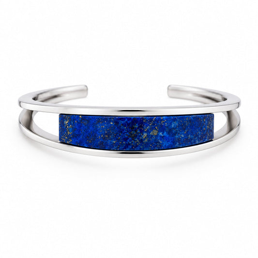 Lapis Lazuli bracelet in sterling silver, style B1969 - view 3
