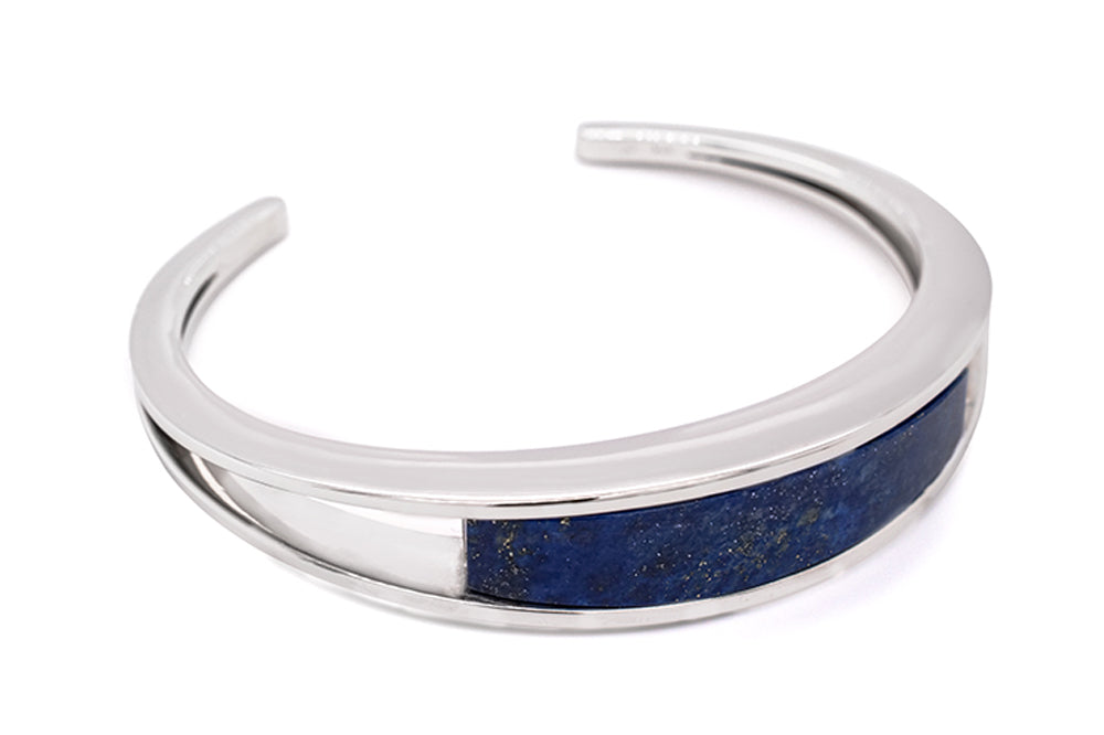 Lapis Lazuli bracelet in sterling silver, style B1969 - view 4