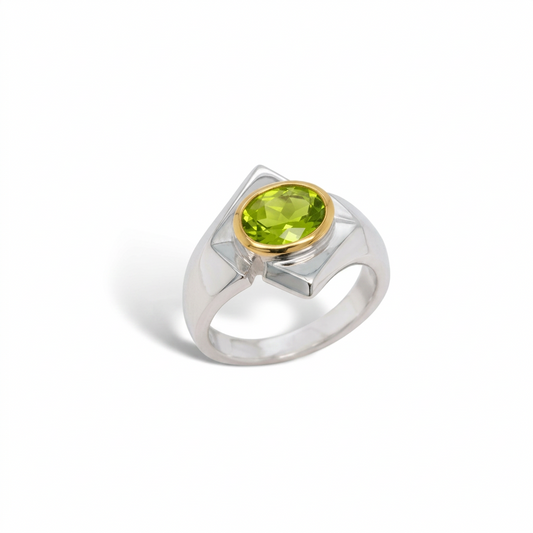 Modern Gemstone Ring in 925 Sterling Silver