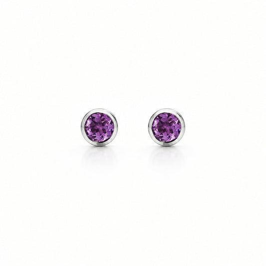 Amethyst and Blue Topaz earrings in sterling silver by Joryel Vera, style E4110 - view 3