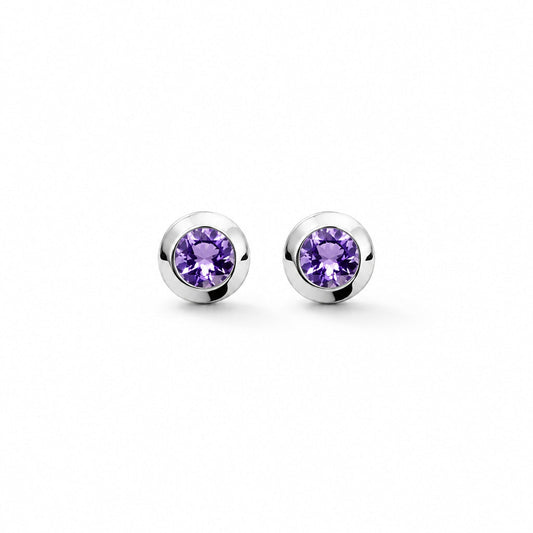 Peridot and London Blue Topaz earrings in sterling silver, style E4404 - view 3